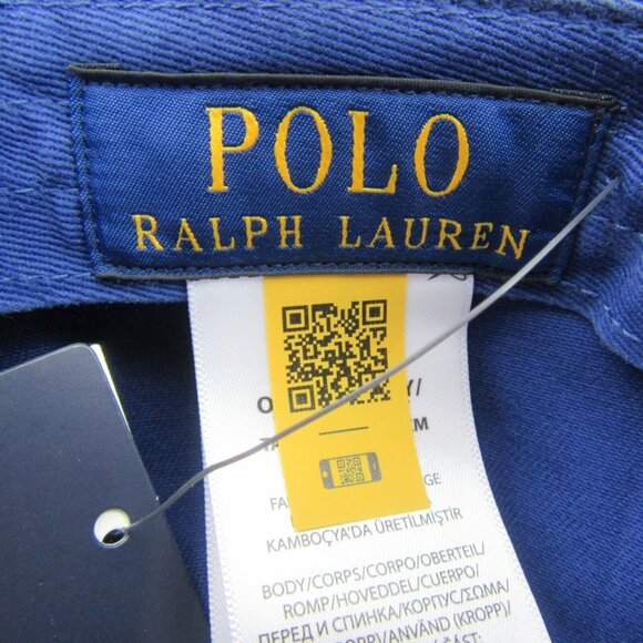 Polo Ralph Lauren Bear Twill Ball Cap Hat Royal Blue OS Adjustable NEW - Picture 11 of 13